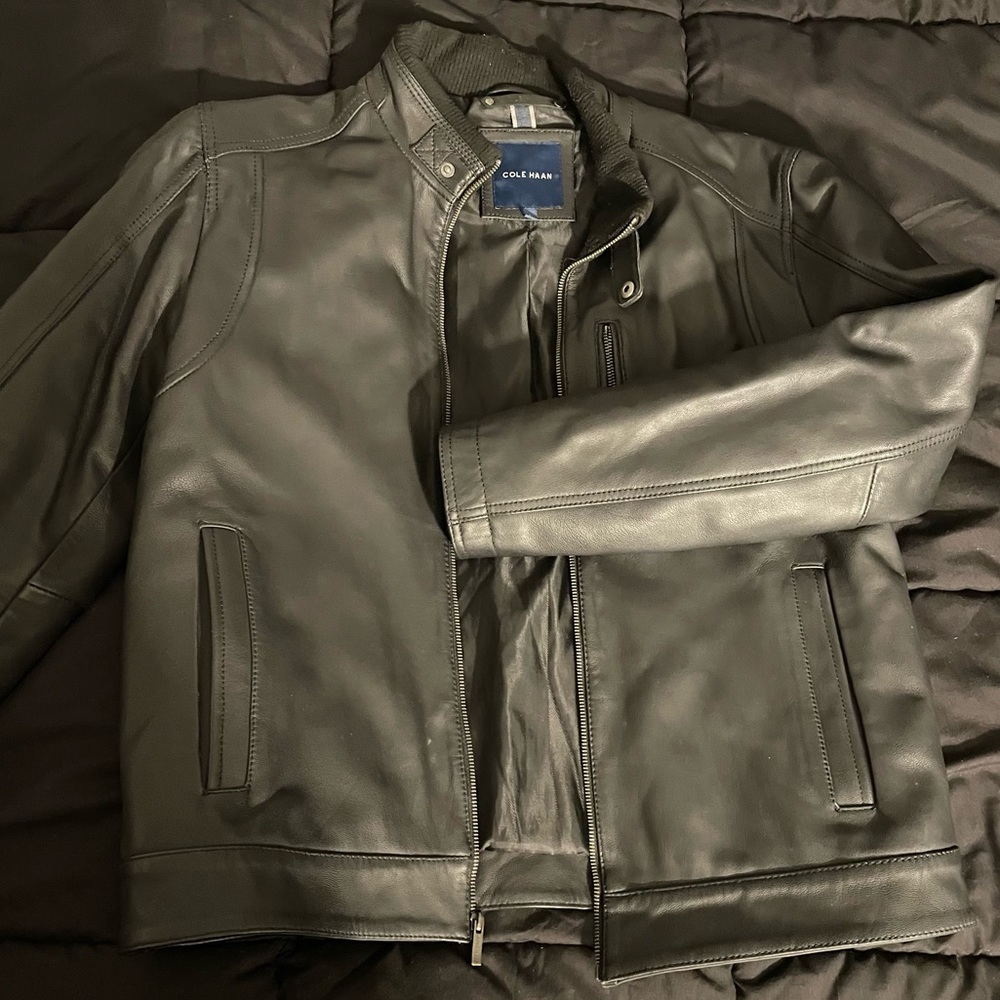 men’s leather jacket.